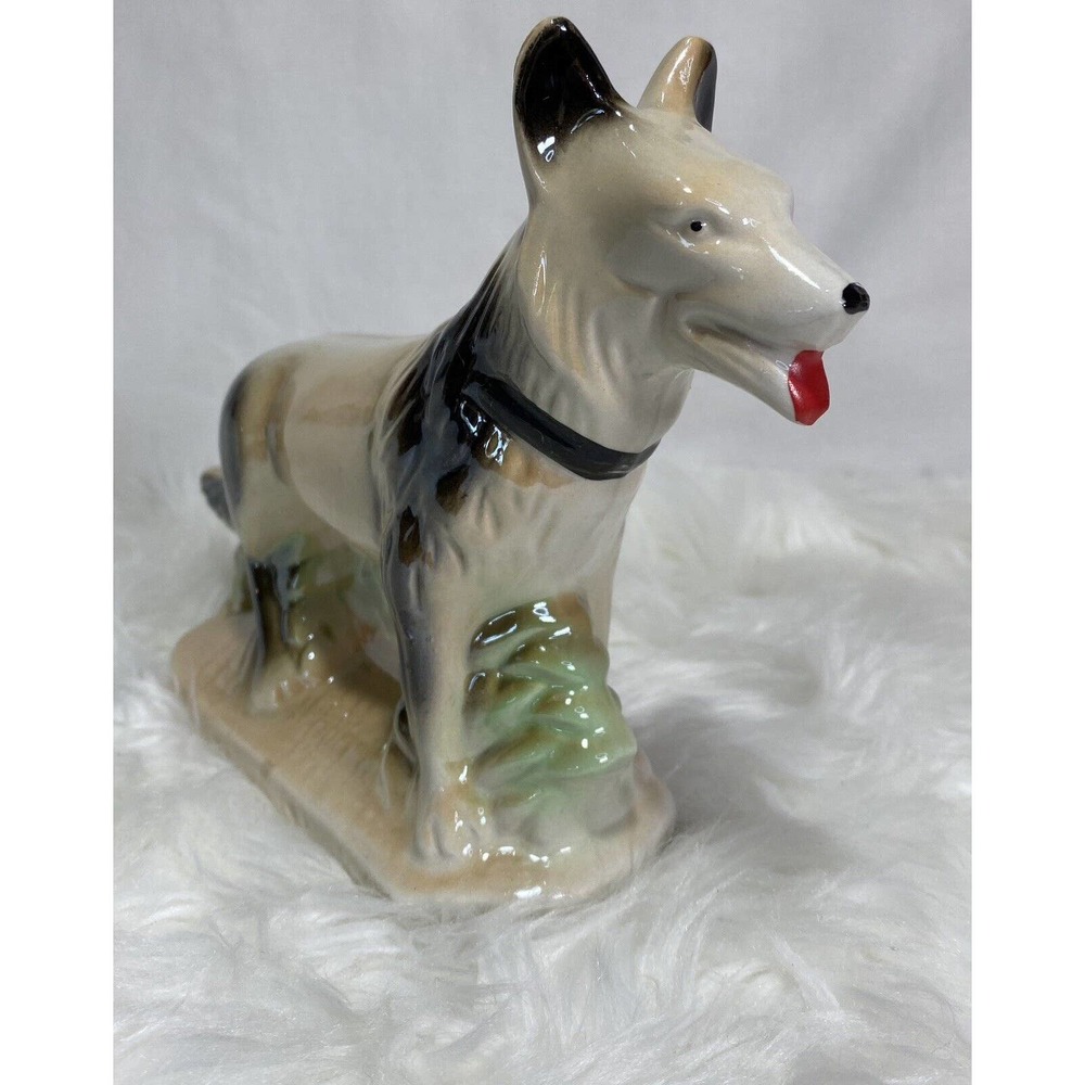 Vintage Handcrafted Collectibles German Shepherd Dog Figurine MCS Brazil